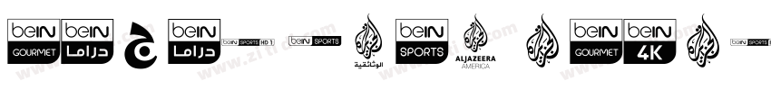 logos bein aljazeera字体转换 logos bein aljazeera字体转换